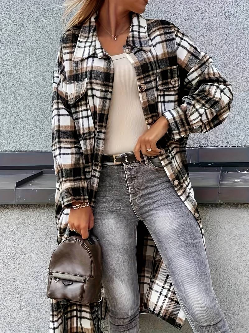 WW | Plaid Shirt Jacket Coat