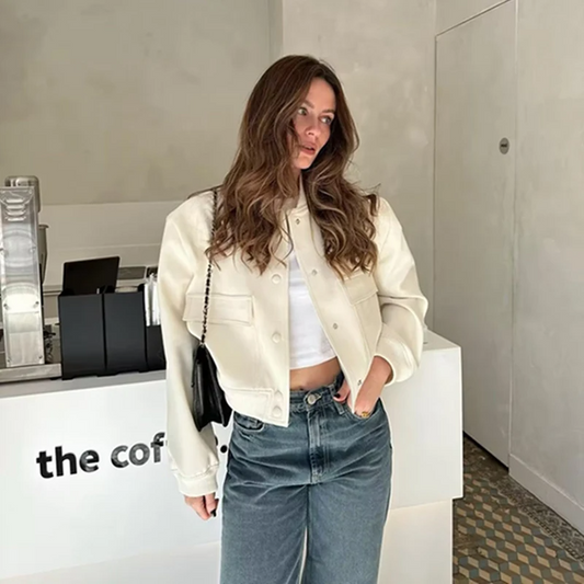 WW | Casual cropped bomber jacket