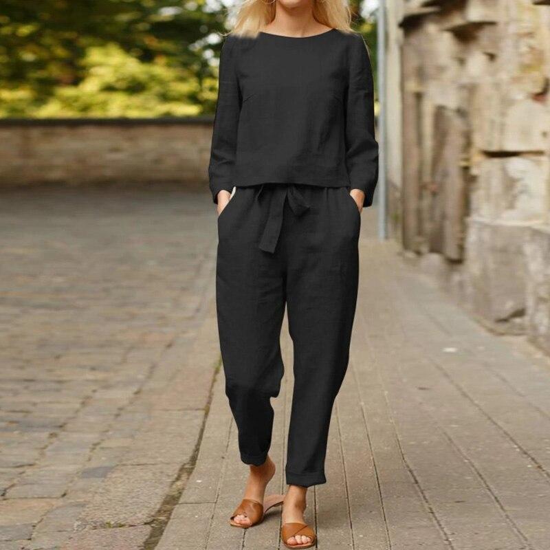 WW | Chic Ladies' Ensemble Made Of Soft Linen