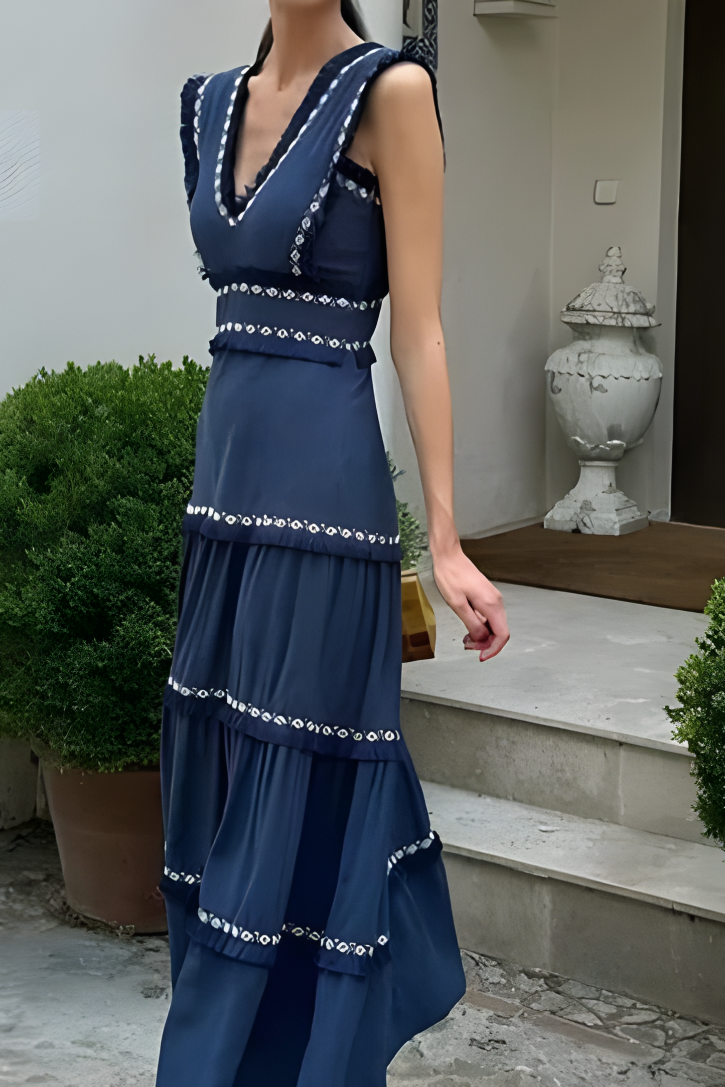 Lidija | Navy Detail Dress