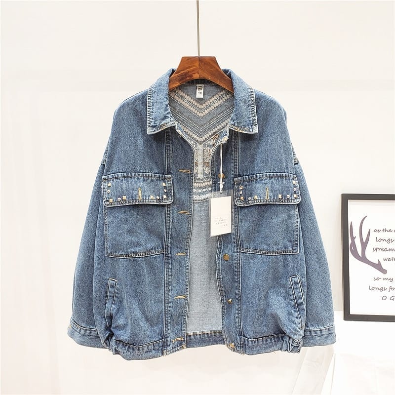 WW | Denimjacke - Boho-Chic-Design - Baumwollmischung - Statement-Oberbekleidung