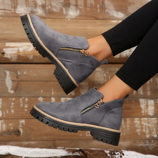 WW | klassische Leder-Stiefeletten für Damen
