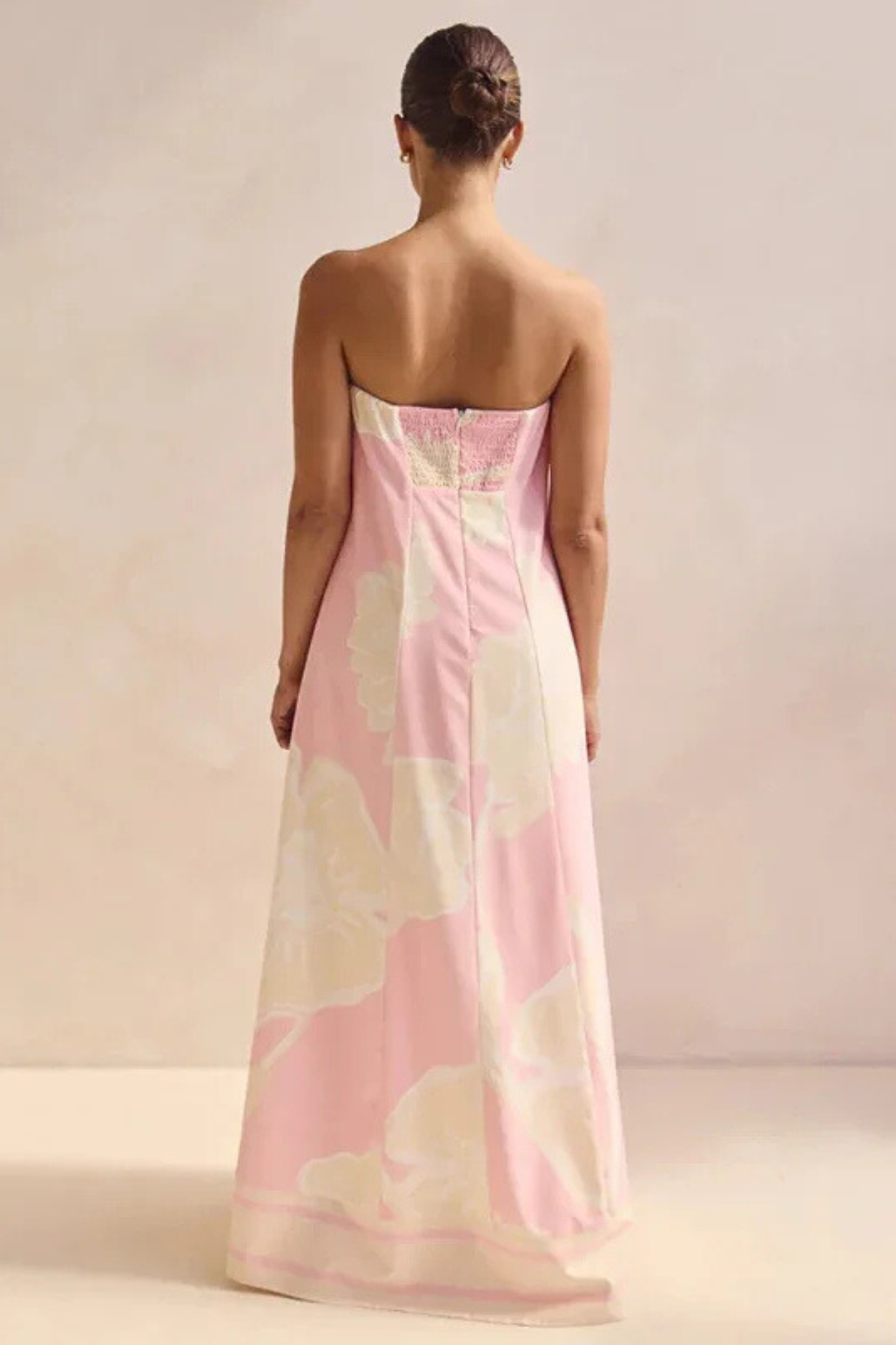 Arya Off-the-Shoulder Maxi Dress - Pink Print