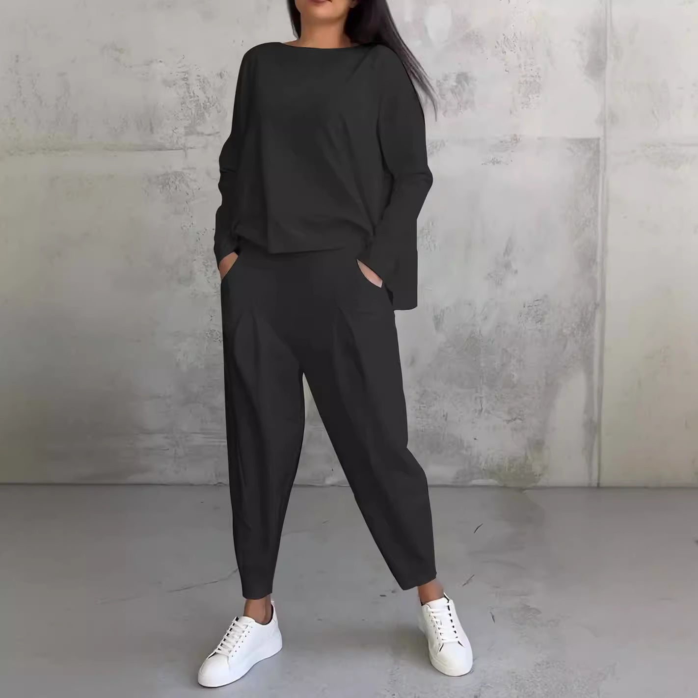 WW | Hosenanzug Mit Langen Ärmeln Für Frauen, Unregelmäßiges Design