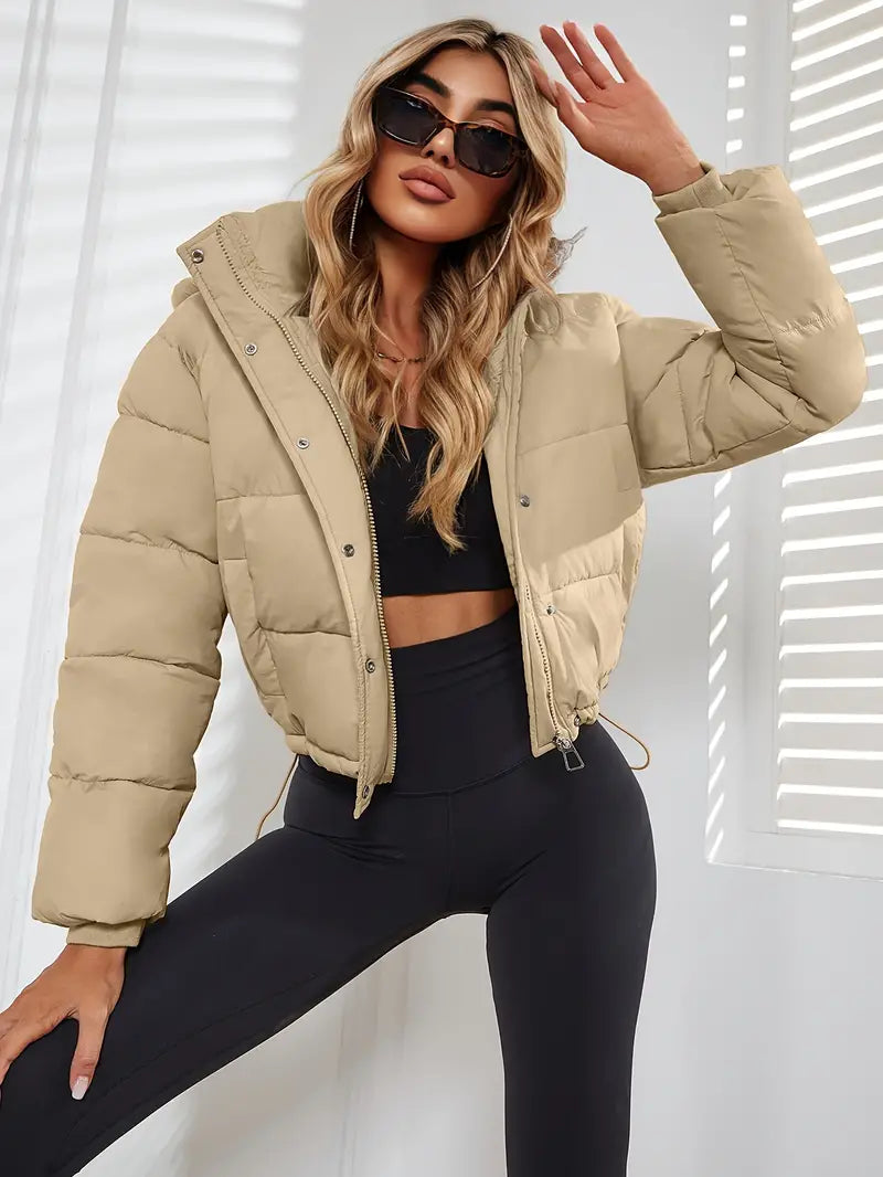 WW | Cropped Winter Puffer Jacket for Women