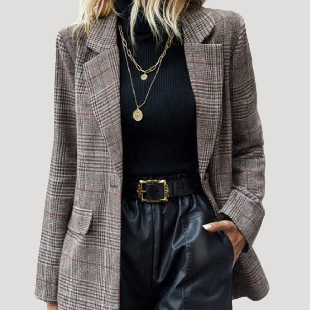 WW | Damen Tailored Check Winter Blazer Wollmix