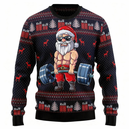 WW | Santa Claus Druck - Feiertagsikonographie Hässlicher Pullover