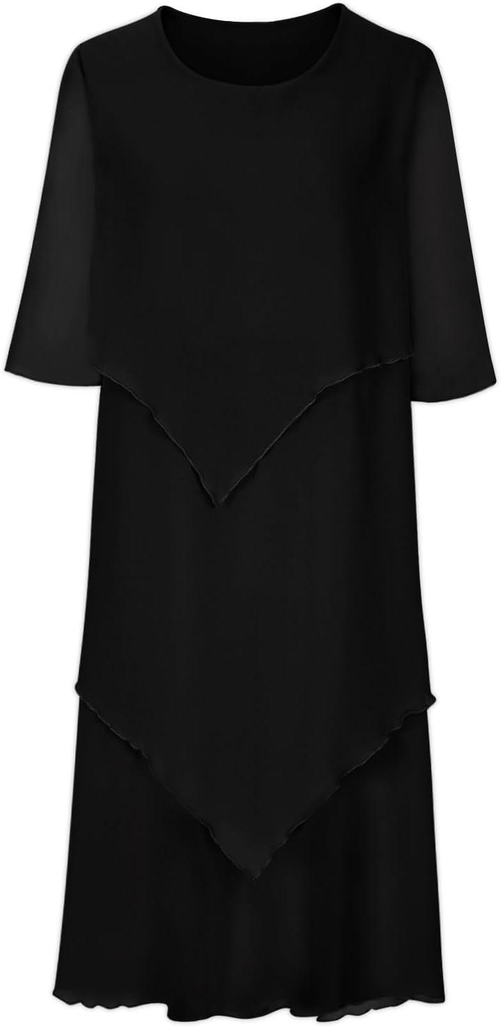 WW | Elegant Chiffon Layered Dress