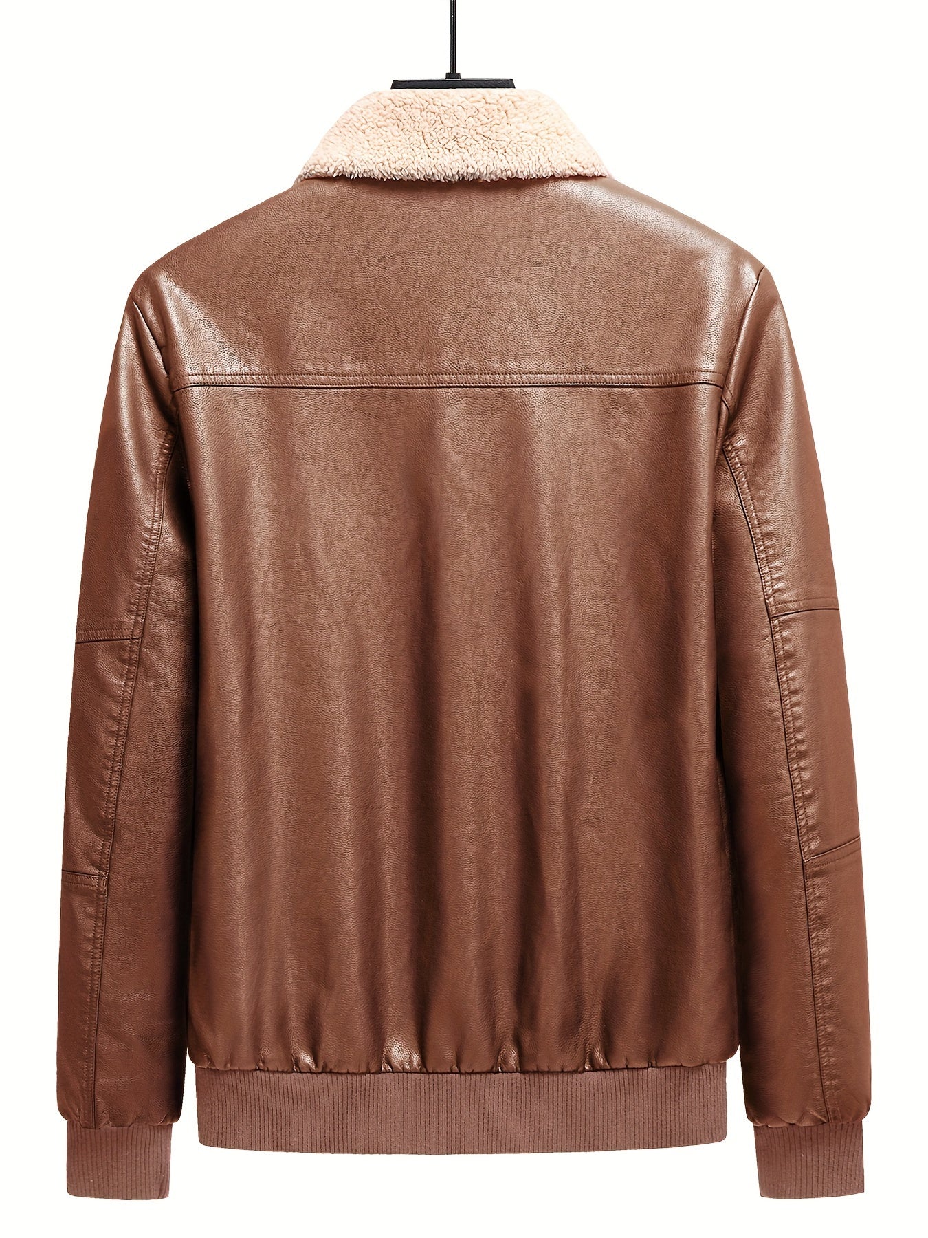 WW | Fleece PU Leather Winter Jacket For Men - Perfect for Outdoor Activities