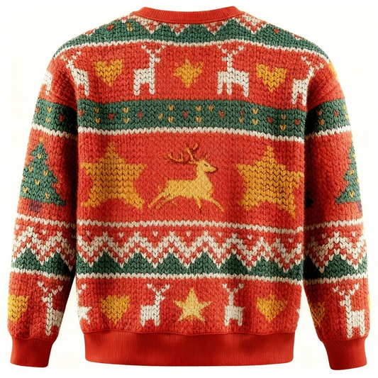 WW | Weichster Unisex Bunter Weihnachtsmuster Pullover - Hässlicher Feiertags Party Jumper