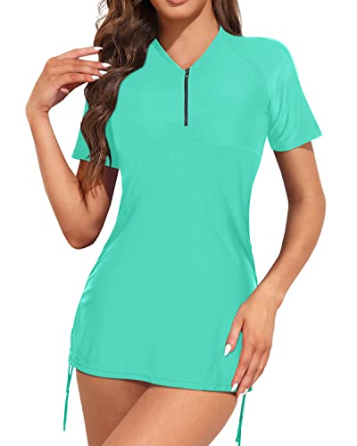 WW | Sonnengeschützter Kurzarm Rash Guard Badeanzug Für Damen