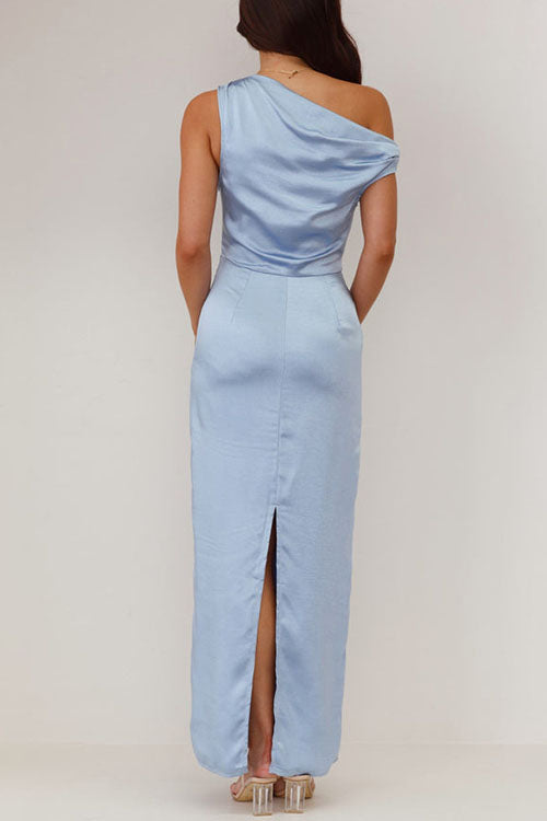 WW | Rosiedress Asymmetrical Shoulder Cut-Out Waist Maxi Dress