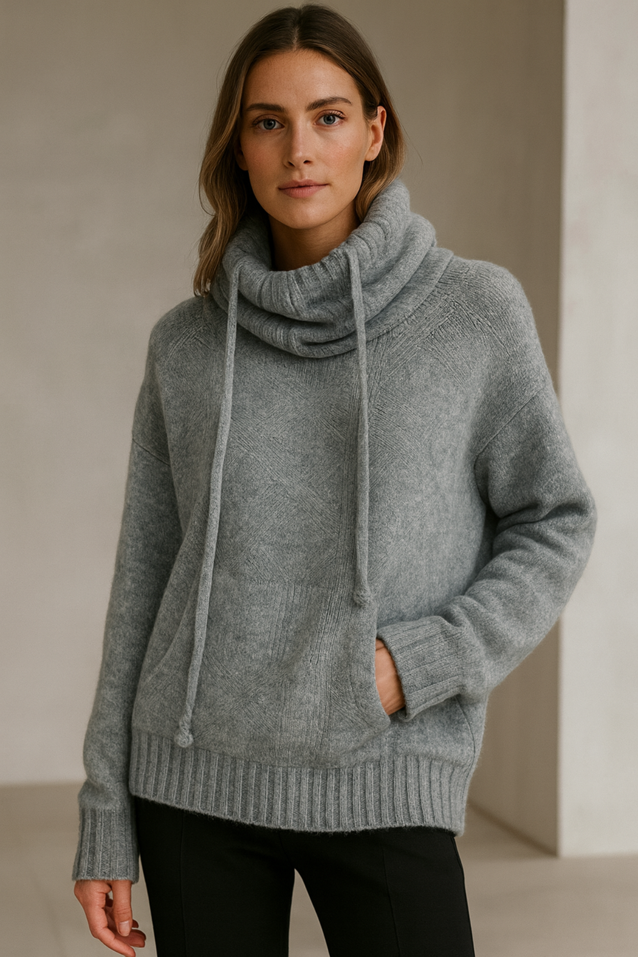 Xena | Long Sleeve Sweater with Pocket