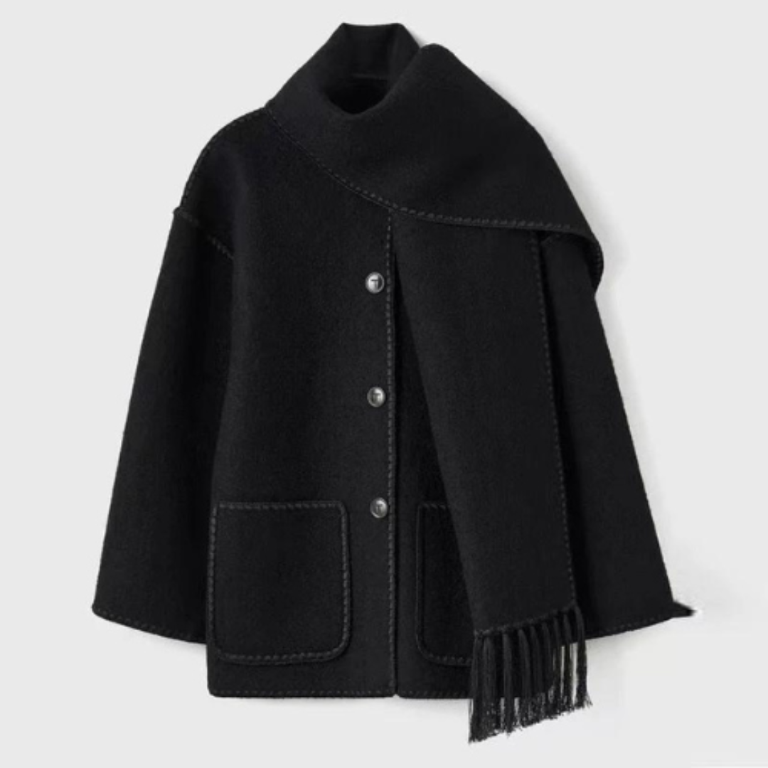 WW | Damen Warmer Wickelkragen Winterjacke Lockere Stil