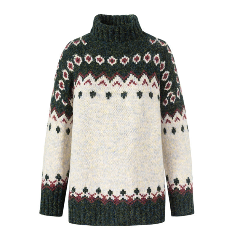 WW | Warm knitted sweater in Norwegian style
