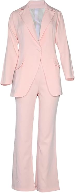 WW Women's Suit - Stylish Two-Piece with Blazer & Long Trousers, Elegant Pant Suit for Business, Evening & Events