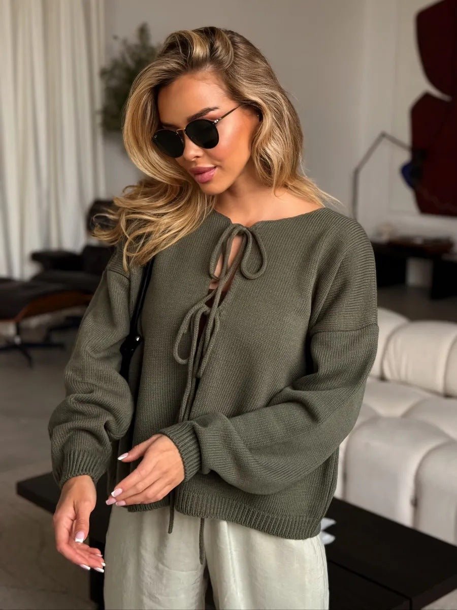 WW | Stylish short cardigan with lacing