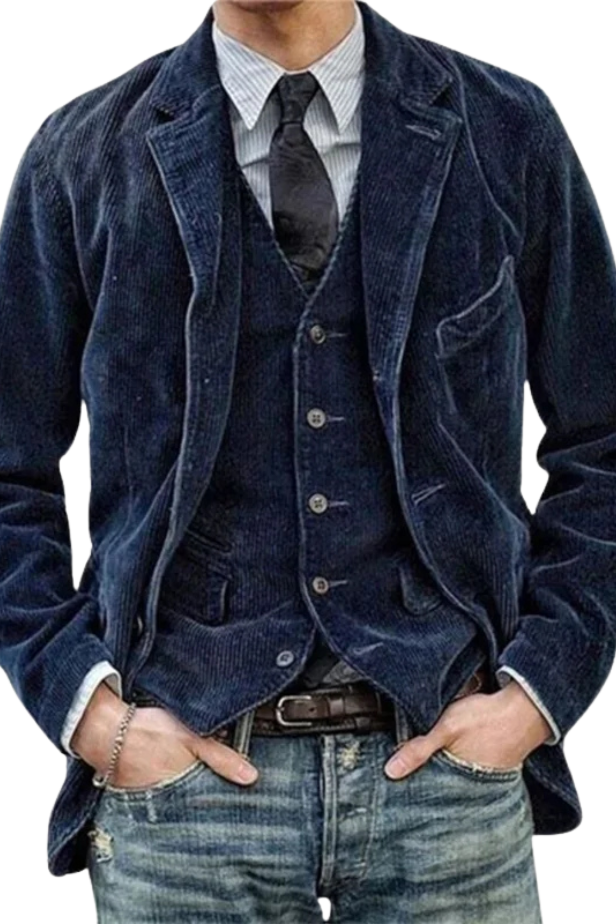 Jory Vintage Vest & Jacket - Blue