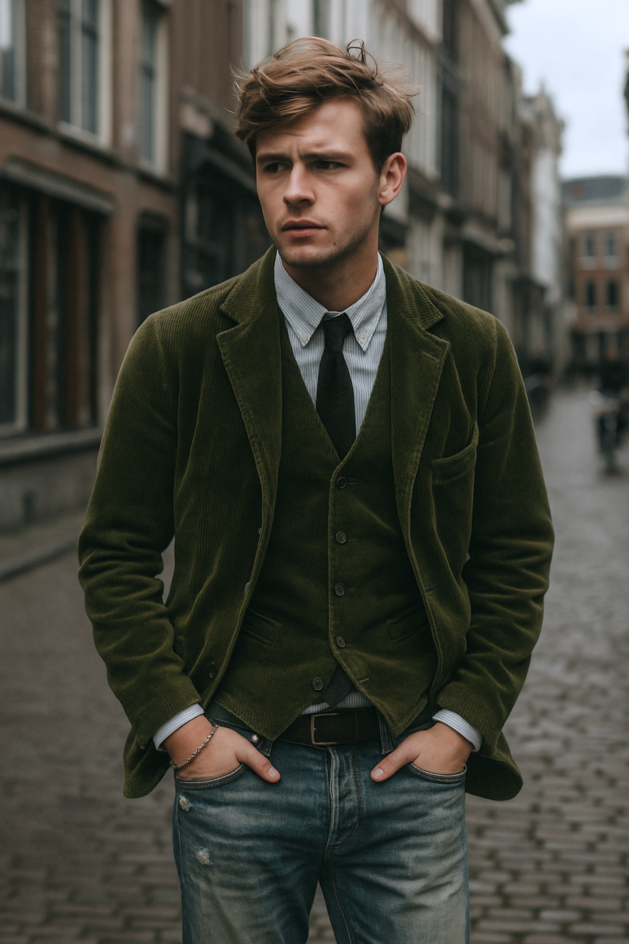 Jory Vintage Vest & Jacket - Green