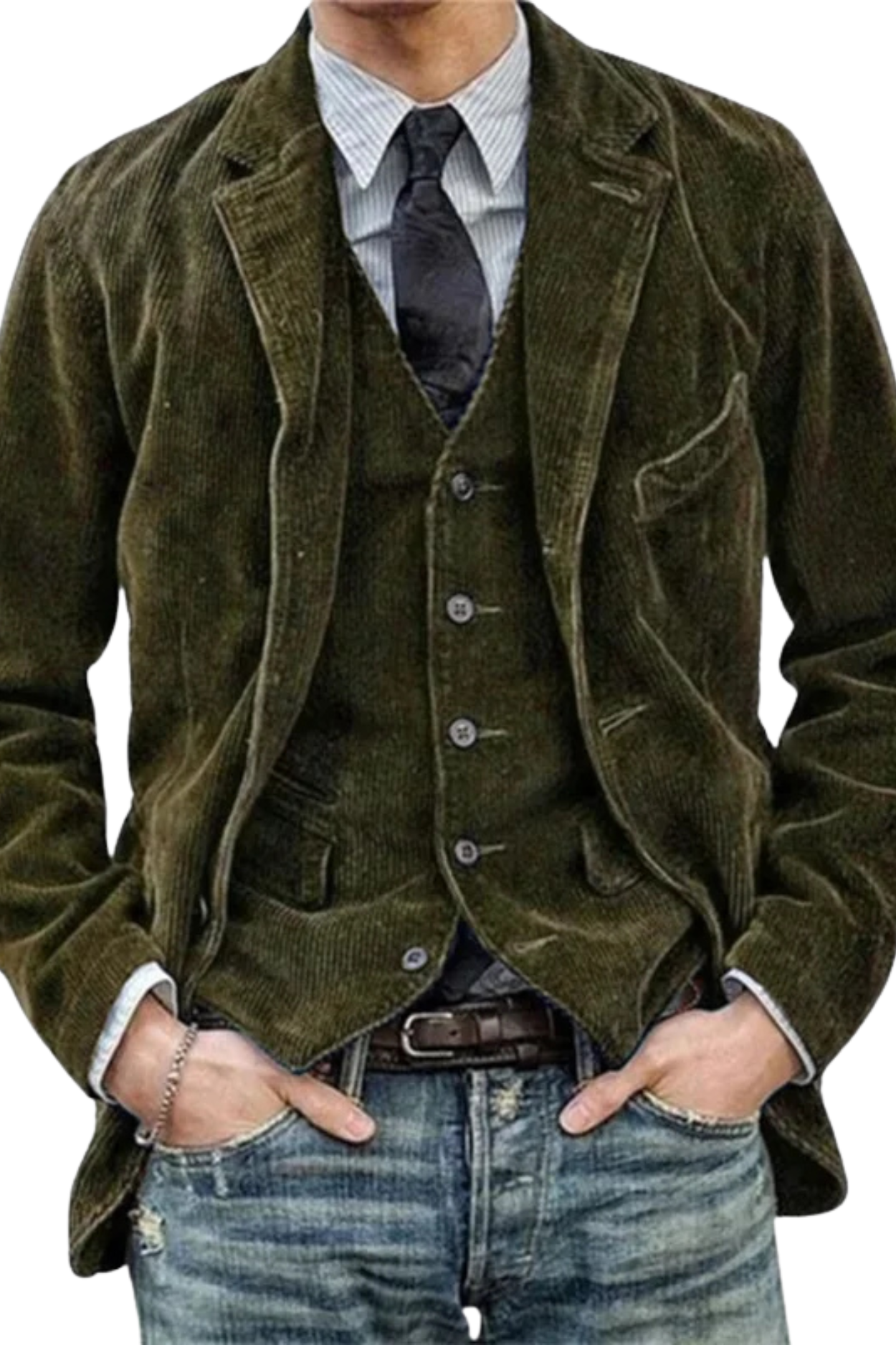 Jory Vintage Vest & Jacket - Green