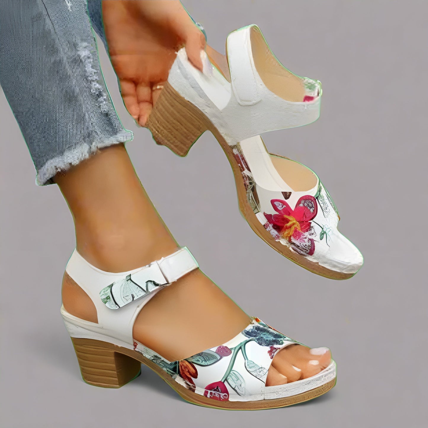 Elsa™ | Handmade Peep-Toe Sandals
