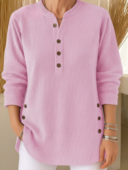 WW | Cozy Pullover with Chic Button Detail
