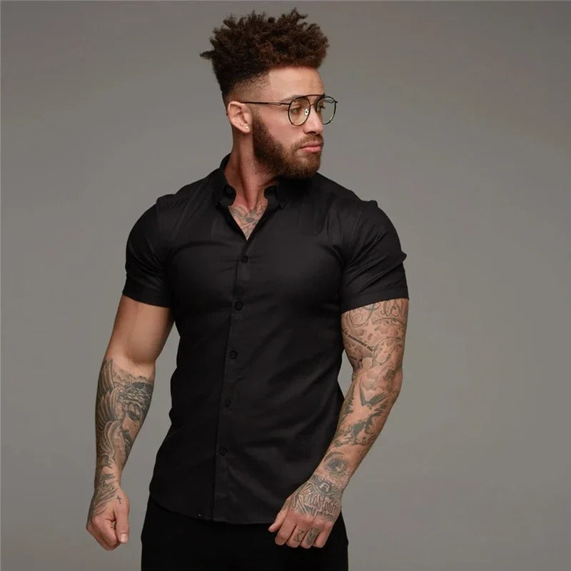 WW | Black Lightweight Business Shirt for Men
