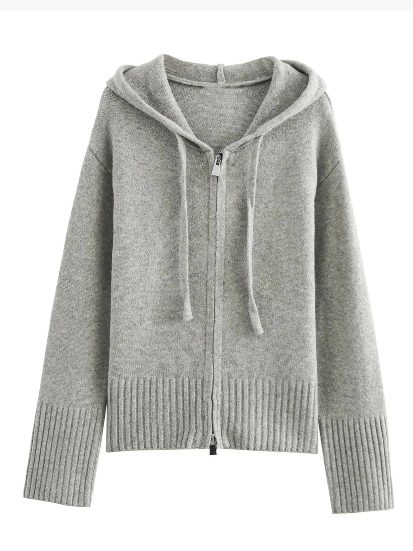 WW | Strickjacke Mit Kapuze Und Reißverschluss