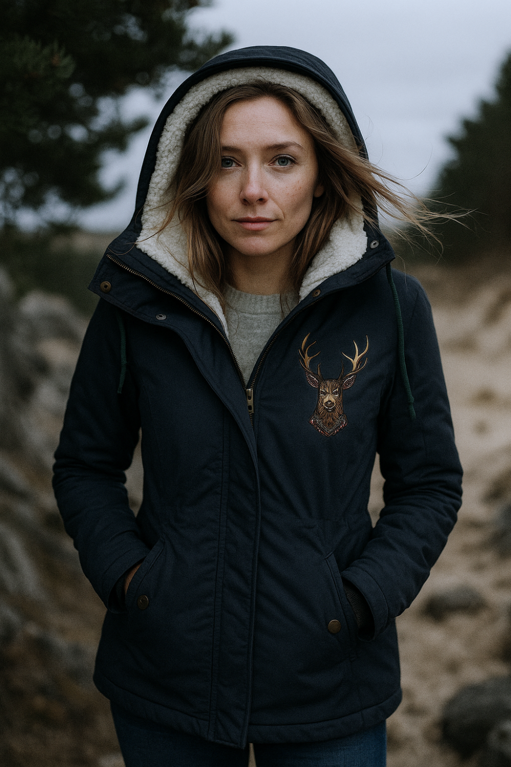 Andrea Padded Comfort Jacket - Blue