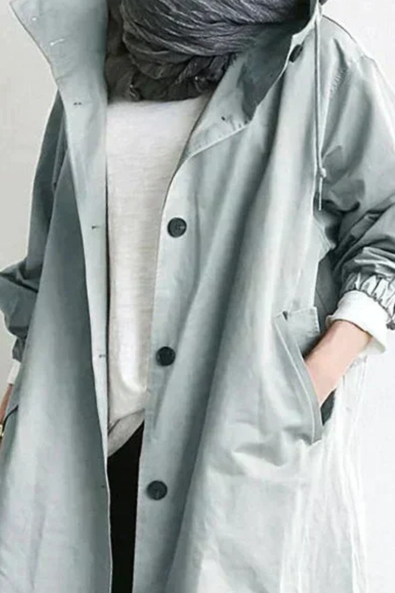 Dolly Stylish Trench Coat - Gray