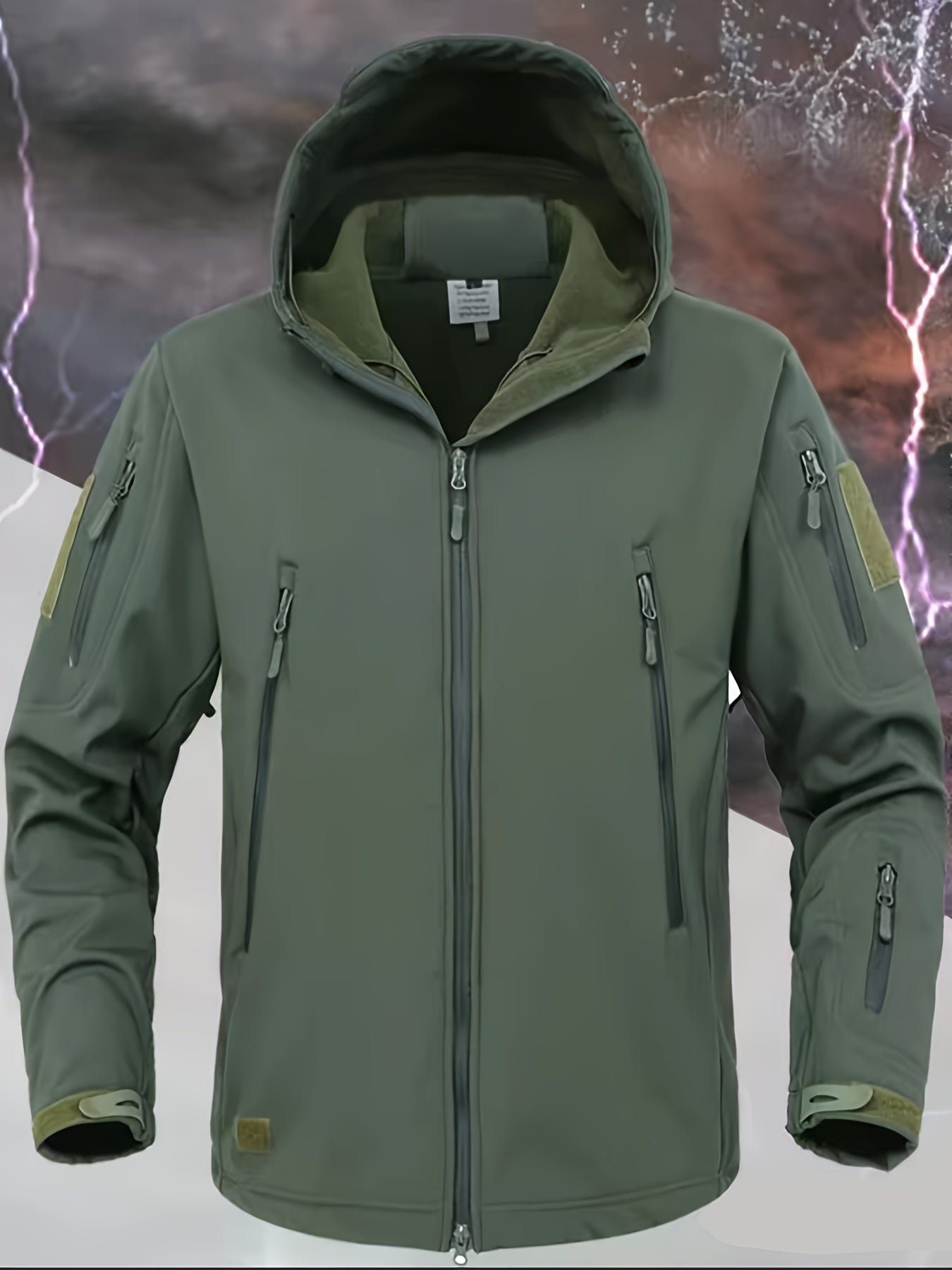 WW | Men's Tactical Hooded Jacket with Zipper Pockets - Perfect for Outdoor Activities