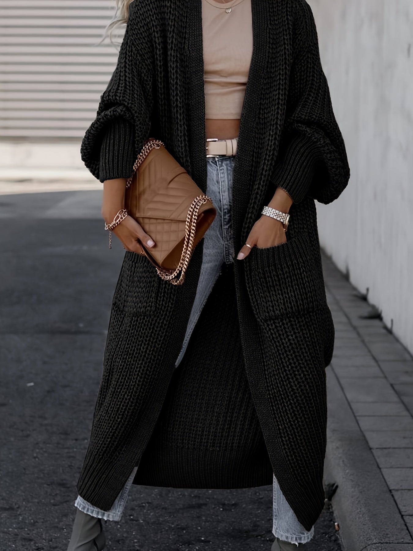 WW | Women's Wool Knit Cardigan with Pockets - Perfect for Everyday Wear