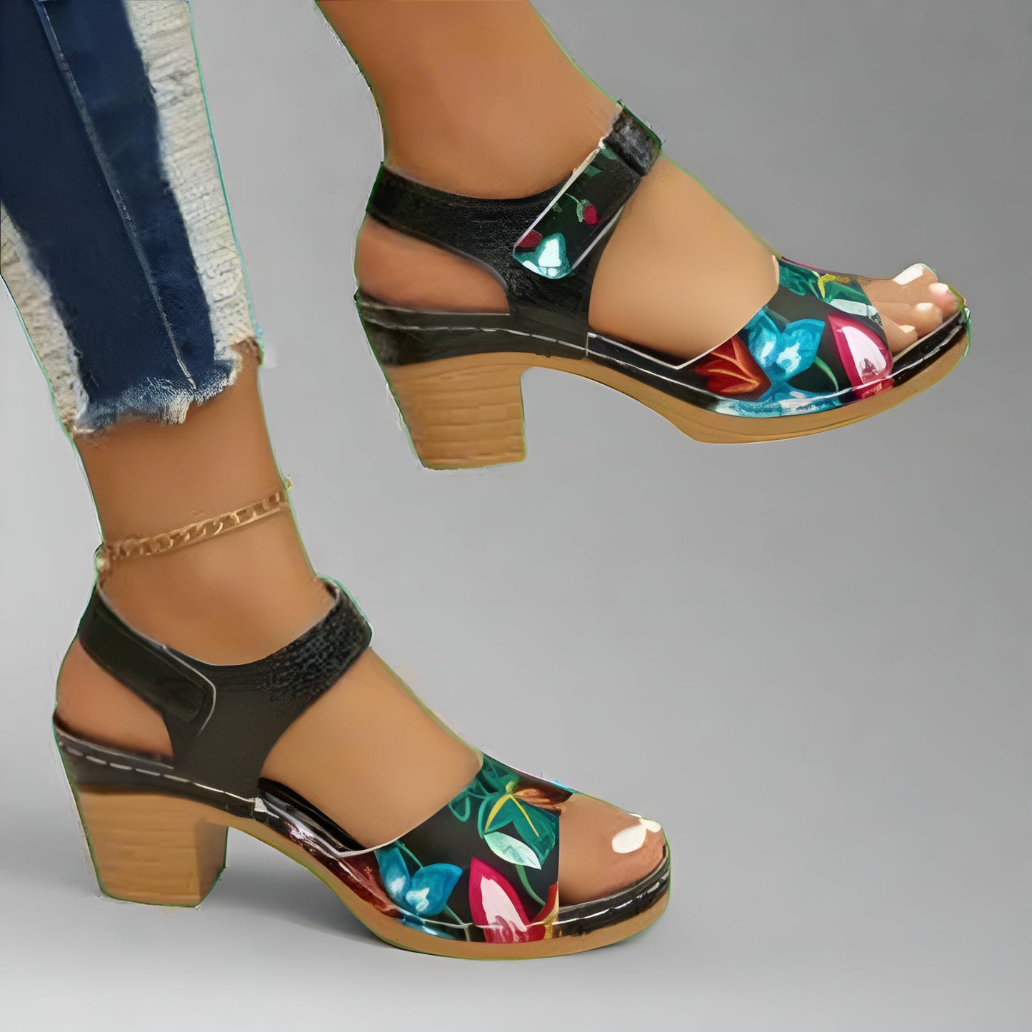 Elsa™ | Handmade Peep-Toe Sandals