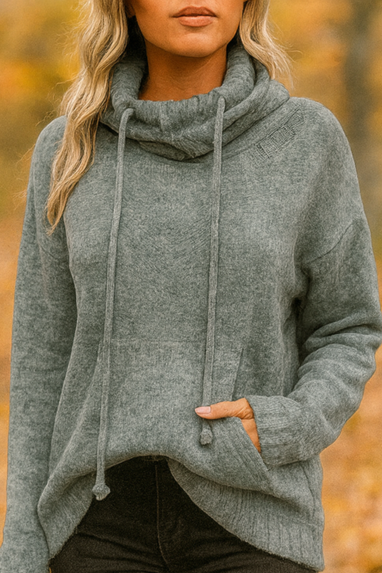 Xena | Long Sleeve Sweater with Pocket