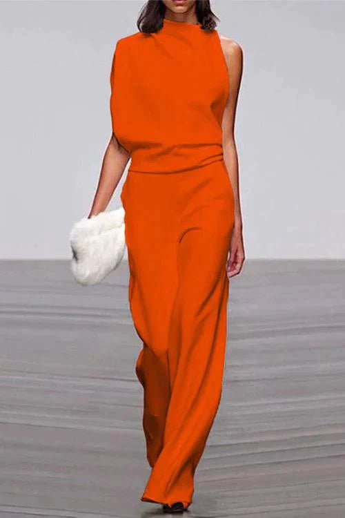 WW | Rosiedress Cowl Neck One Shoulder Batwing Sleeve Party Suit