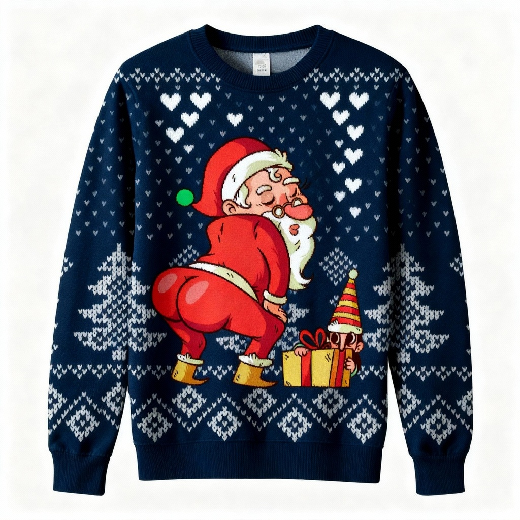 WW | Softest Unisex Funny Christmas Pattern Jumper - Ugly Holiday Party Sweater
