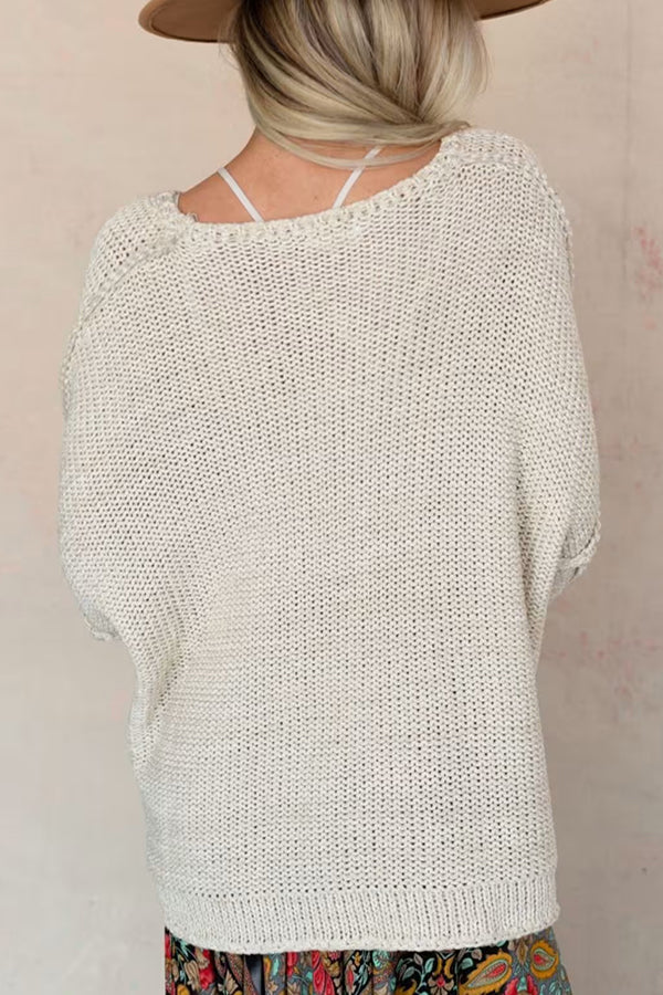WW | Cozy chunky knit sweater with a round neck