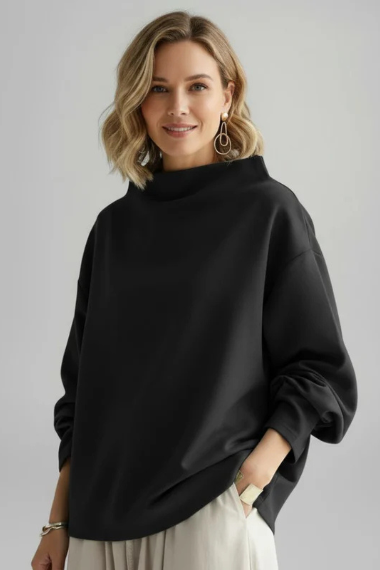 Marga Elegant Blouse - Black