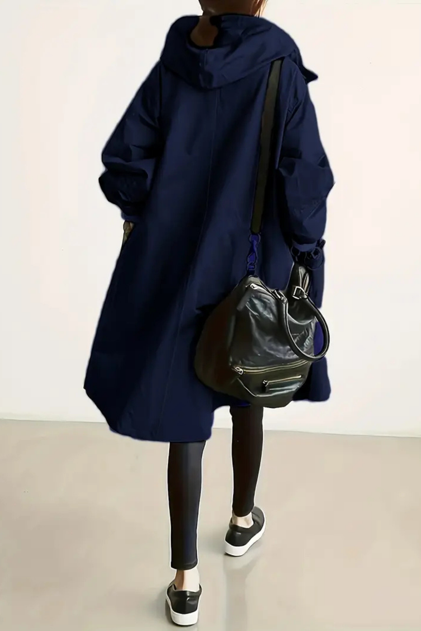 Dolly Stylish Trench Coat - Navy Blue