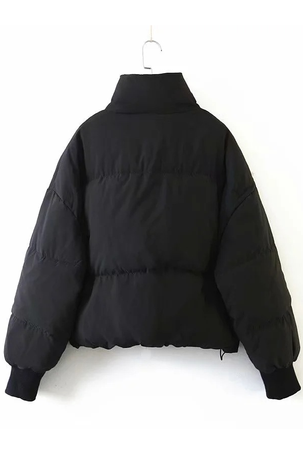 WW | Collar Zipper Pocket Thick Warm Cotton Jacket
