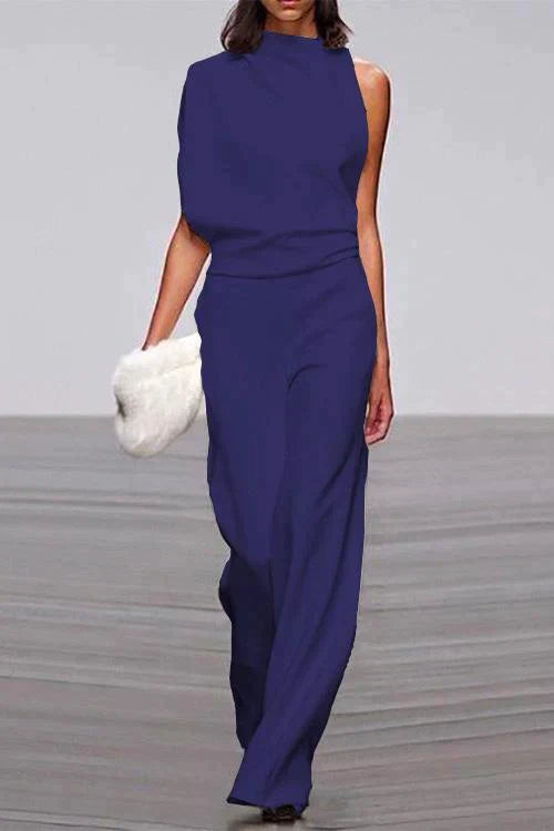 WW | Rosiedress Cowl Neck One Shoulder Batwing Sleeve Party Suit