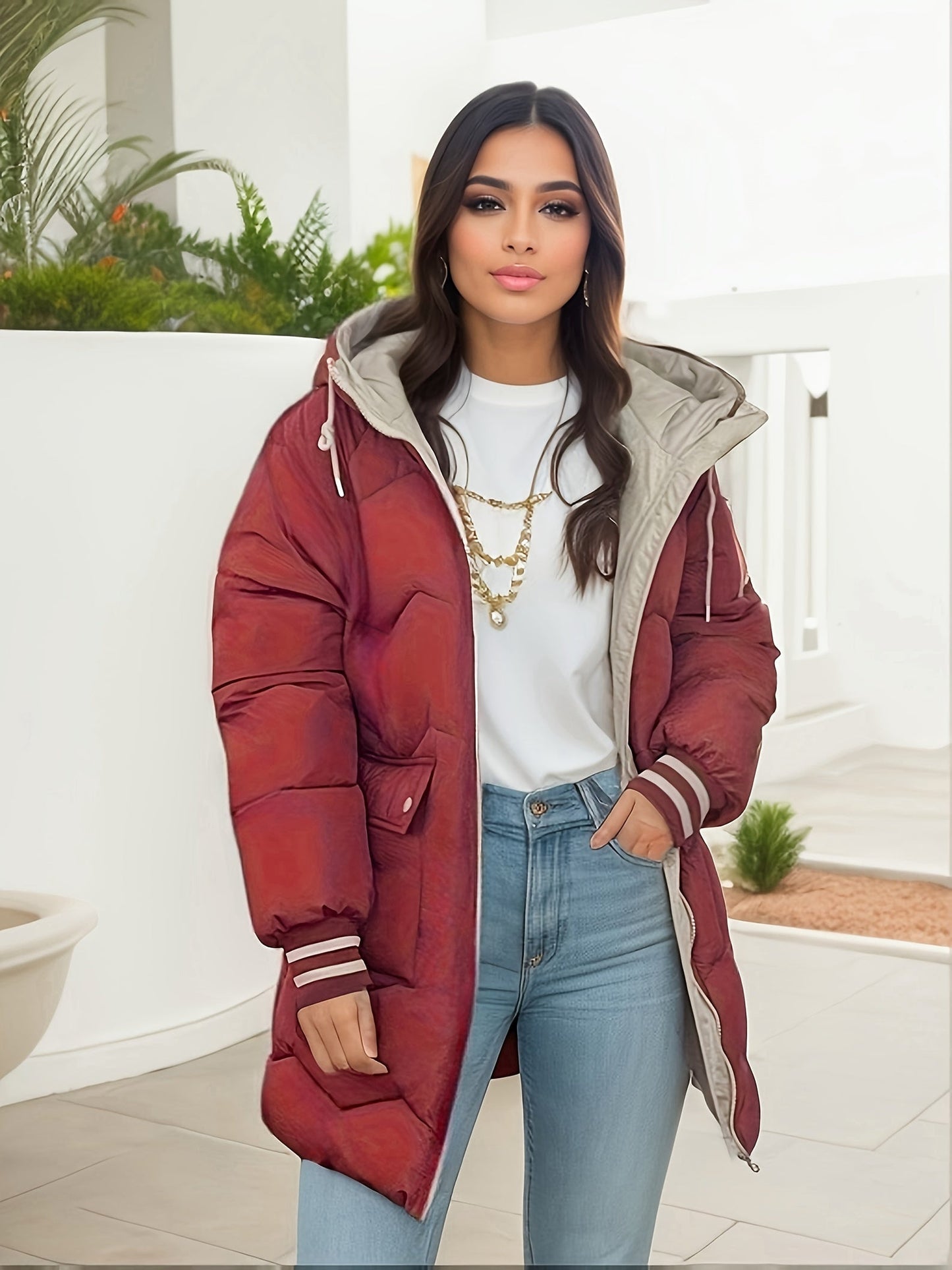 WW |  Warme Winter-Pufferjacke für Damen