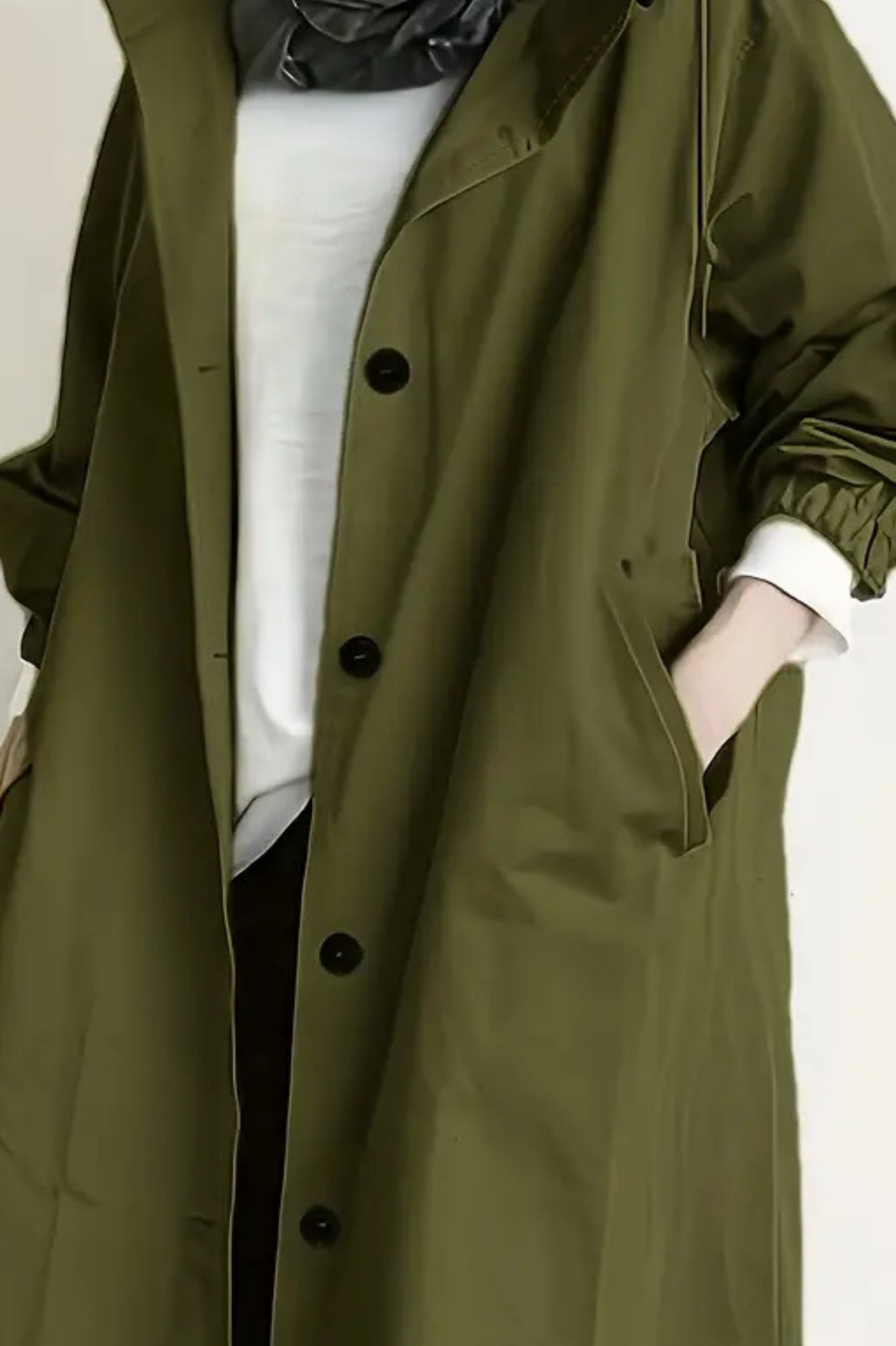 Dolly Stylish Trench Coat - Olive