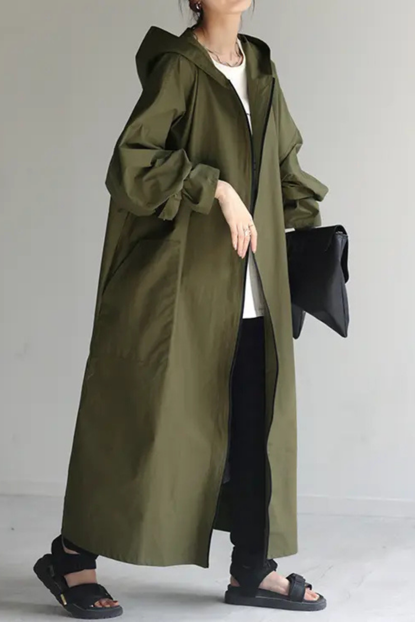 Dolly Stylish Trench Coat - Olive