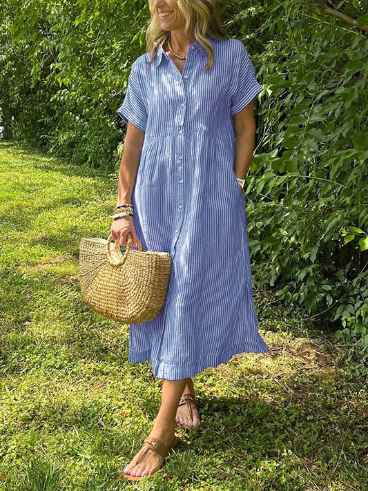 Udela™ | Elegant Striped Dress