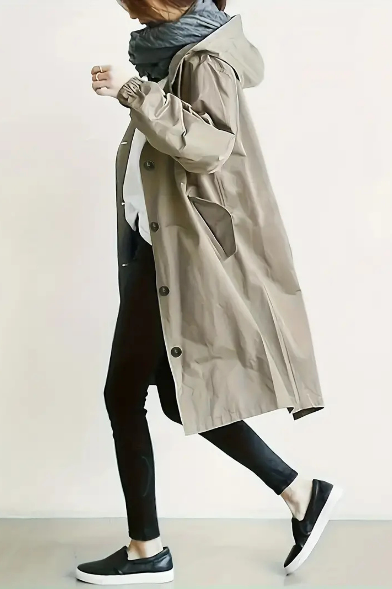 Dolly Stylish Trench Coat - Beige