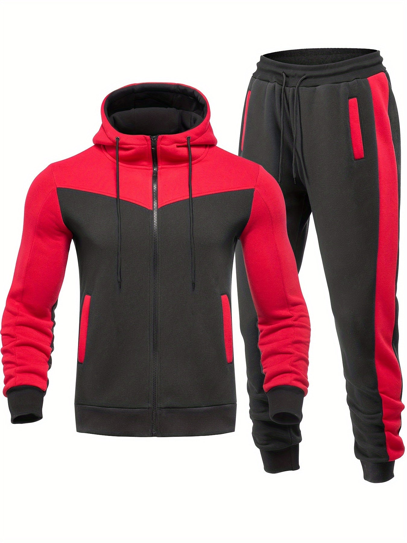 WW | Freizeitjacke und Hose aus einfarbigem Stoff für Herren - Perfect für legere Tage