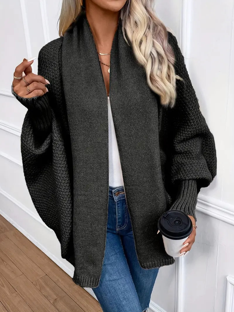 WW | Lässige Oversized Gestrickte Weste Für Damen