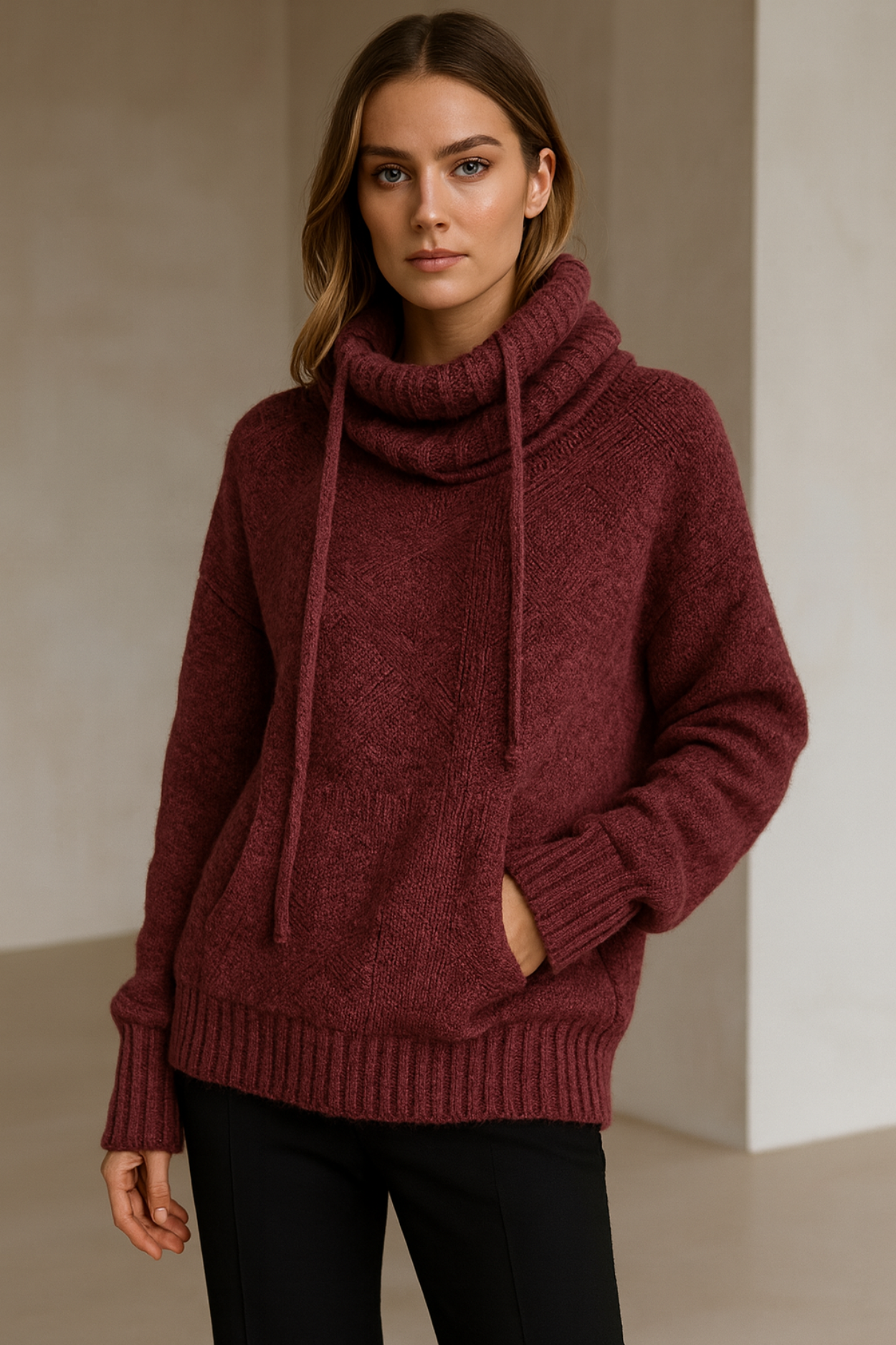 Xena | Long Sleeve Sweater with Pocket