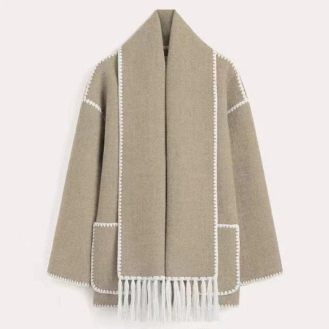 WW | Damen Warmer Wickelkragen Winterjacke Lockere Stil